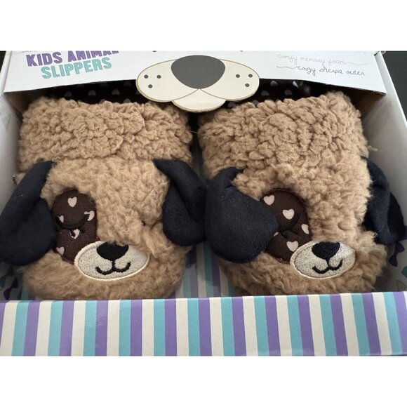 Kids Memory Foam Animal Slippers Teddy Bear - Picture 2 of 4